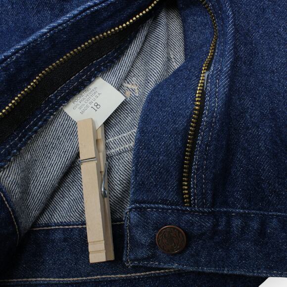 Vintage Misses 18 (actual 34x34.5) PointerBrand Denim Workwear MadeInUSA - Picture 6 of 11